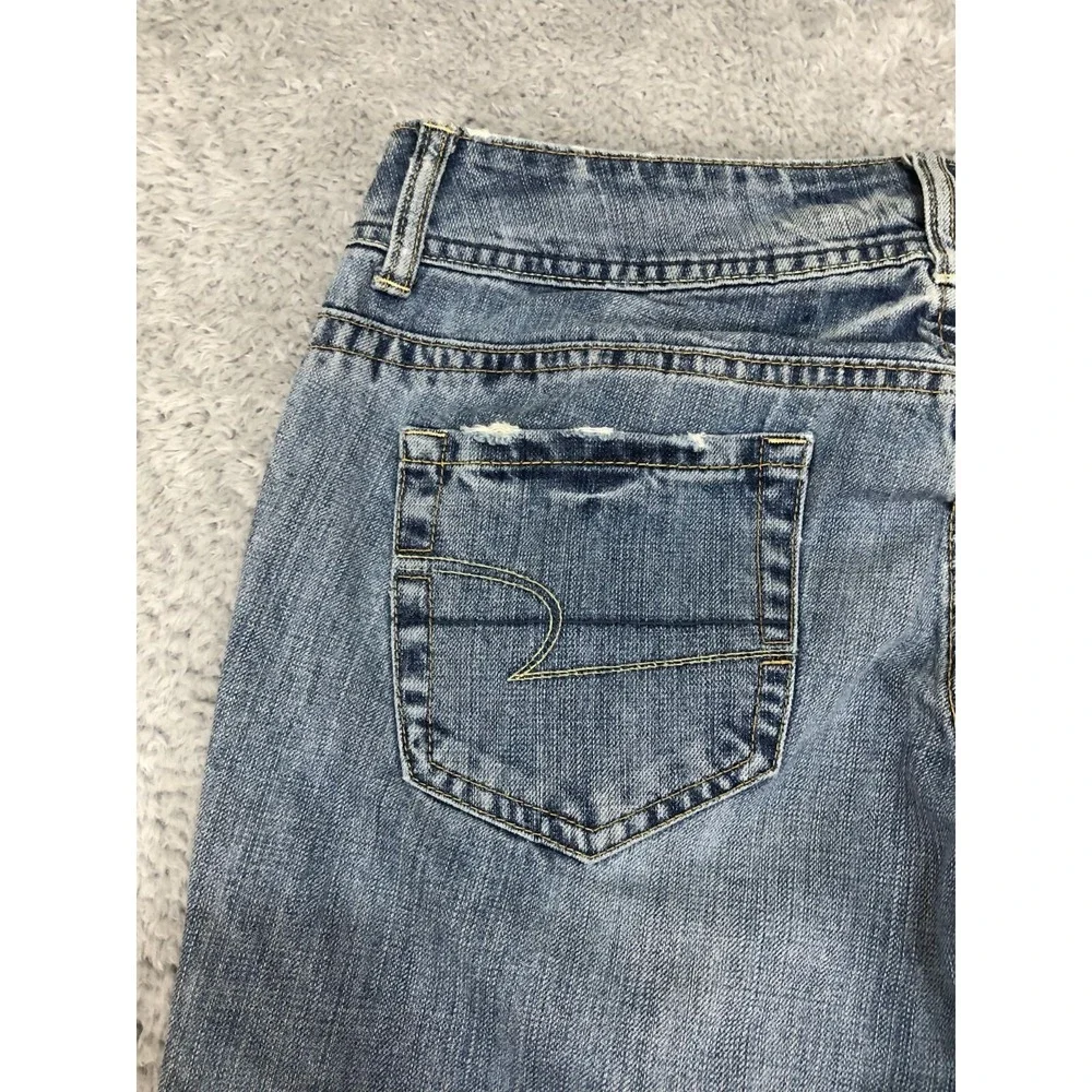 American Eagle Jeans Women's Size 6 (31x32) Artist Flare Leg Distressed Blue